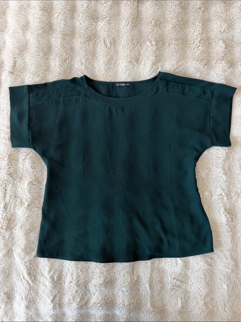 Girls' Dark Teal Short Sleeve Knit Top - Unbranded